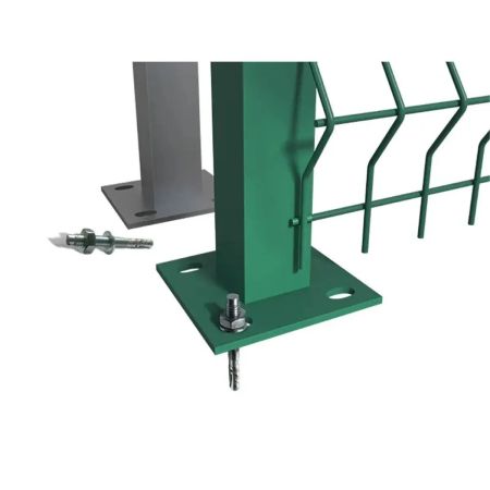 Ограден кол с планка | за 3D пана | поцинкован и боядисан | 75–200 см