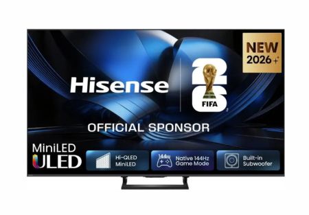 Телевизор Hisense 50" U7SE, 4K Ultra HD 3840x2160, ULED, FALD, Quantum Dot, 144Hz, IPS, HDR 10+, HLG, Dolby Vision IQ, Dolby Atmos, Smart TV, WiFi 5GHz, WiFi Direct, BT, Anyview Cast, 4xHDMI, 2xUSB, LAN, CI+, DVB-T2/C/S2, Black