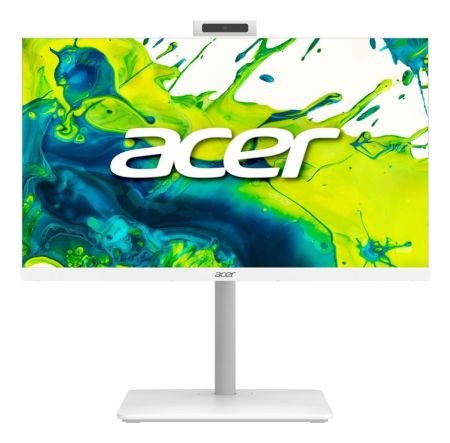 Настолен компютър - всичко в едно Acer Aspire C27-A, 27'' FHD IPS AiO 120Hz, Intel Core i5-13420H (up to 4.60GHz, 12MB), 16GB DDR4 (1 slot free), 512GB SSD, no DVD, Intel UHD, HDMI, RG-45, WiFi 6, BT 5.0, Glan, Ergo stand w Height Adj., 5MPCam+mic, KBD& M
