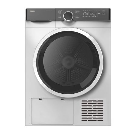 Сушилня с термопомпа Teka SHK 70840 WH, 8 кг, 14 програми, SoftCare барабан, сензор за влажност, бяла