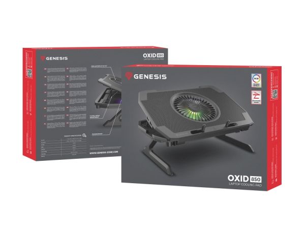 Стойка Genesis Laptop Cooling Pad Oxid 850 15.6-17.3 5 Fans, Led Light