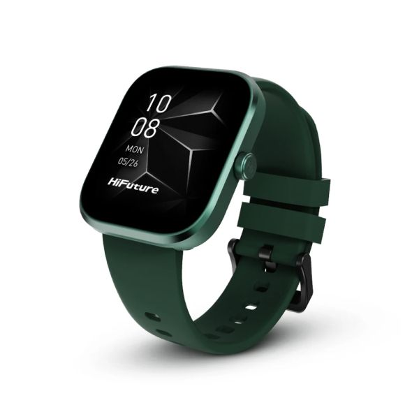Часовник HiFuture Lume Pro Dark Green1, 85 " AMOLED, Always on Display, Powered by Dual Core, Aerospace-Grade Ultra Light Aluminum Frame, Bluetooth Call, 3D User Interface, 1ATM Waterproof, 24/7 True Heart Rate & Blood Oxygen Sensor, 100+Sports Mode, Up t