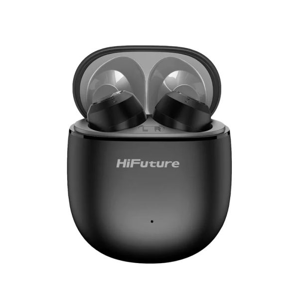 Слушалки HiFuture OlymBuds3 Black, Comfort Fit TWS Earbuds, Powerful Bass, 25Hours Playtime, Wireless 5.3, 6MM Driver, Comfort Fit, Super Light Weight