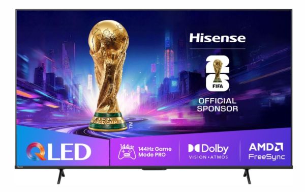 Телевизор Hisense 75" E7Q Pro, 4K Ultra HD 3840x2160, QLED, Quantum Dot, 144Hz, HDR 10+ adaptive, HLG, Dolby Vision, Hi-Concerto,Dolby Vision Atmos, Smart TV, WiFi 5GHz, WiFi Direct,Light Sensor, BT, Anyview Cast, 4xHDMI, 2xUSB, LAN, CI+, DVB-T2/C/S2, Bla