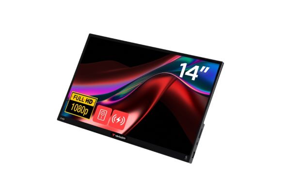 Монитор Verbatim Portable 14" FHD Touch Monitor LIGHT with Wireless Power Supply incl. Power Bank 5000mAh