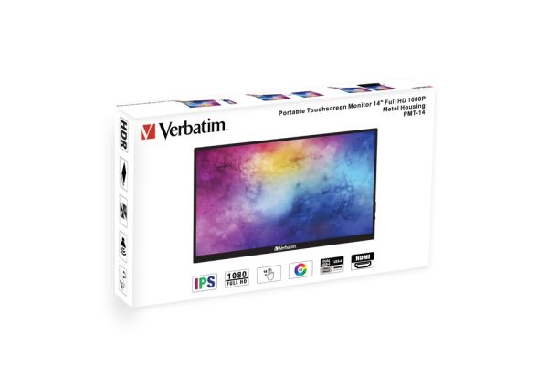 Монитор Verbatim PMT-14 Portable Touchscreen Monitor 14" Full HD 1080p Metal Housing