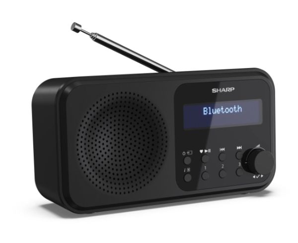 Радио Sharp Radios DR-P420(BK), PORTABLE DIGITAL RADIO, Bluetooth 5.0, 20 DAB+/DAB/FM, Auto time/date, LCD Display, Dual alarm,Micro USB x1 (power supply),3.5mm Headphone jack / line-out, Black