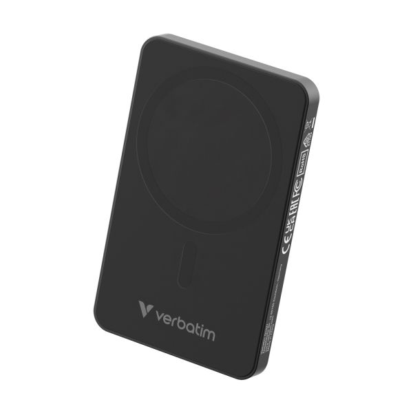 Външна батерия Verbatim Charge 'n' Go Essentials Power Bank Magnetic Wireless 5000mAh Black