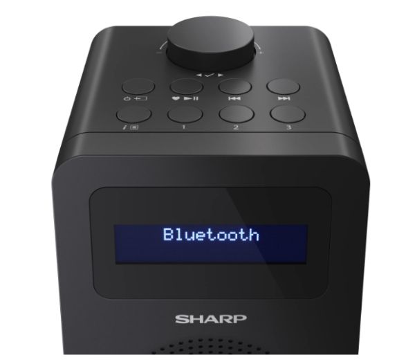 Радио Sharp Radios DR-430(BK), DIGITAL RADIO, Bluetooth 5.0, 5W, 20 DAB+/DAB/FM, Auto time/date, LCD Display, Dual alarm, 3.5mm Headphone jack / line-out, Black