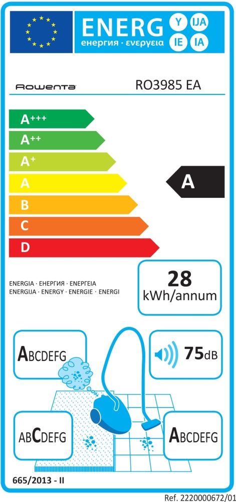 Прахосмукачка Rowenta RO3985EA, Compact Power Animal Care ACAA, 75db, H+ bag, SPA upgrade suction head, TTM + XL with brush, parquet + mini TB + crevice tool 2 in 1 + upholstery nozzle, color black