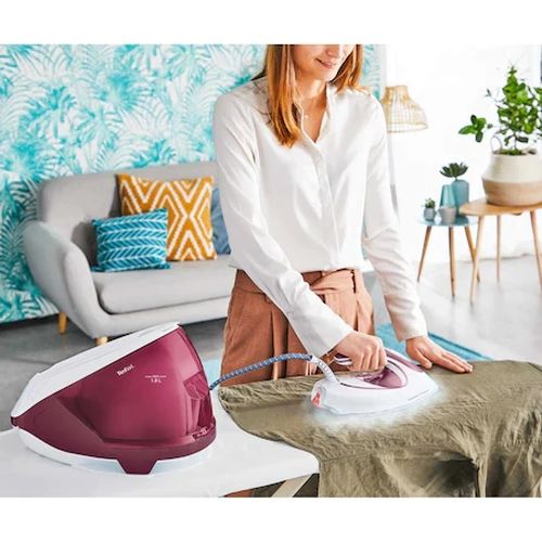 Парогенератор Tefal SV9201E0, Express Protect, red, 2800W, manual temp settings, 7.5bars, 130g/min, steam boost 530g/min, Durilium Airglide Autoclean soleplate, AD, AO, removable water tank 1,8L, calc collector, lock system, fast heat up 2min