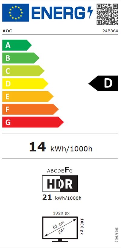 Монитор AOC 24B36X, 23.8" IPS WLED, 1920x1080@144Hz, 4ms GtG, 0.5ms MPRT, 300cd m/2, 1500:1, DCR 20M:1, Adaptive Sync, FlickerFree, Low Blue Light, Tilt, HDMI, DP