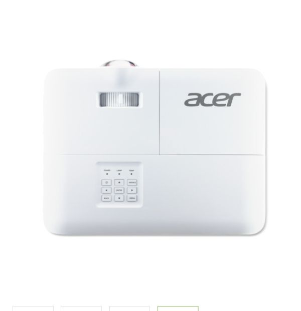 Мултимедиен проектор Acer Projector S1287, DLP, Short Throw 0.6, XGA (1024x768), Max WUXGA (1920x1200), 4000 ANSI Lumens, 20,000:1, HDMI 3D Ready, 2 HDMI, DC Out (5V/1A, USB-A), RS232, Speaker 16W, Bluelight Shield, 3.1 kg, 3Y, White+Natec Warbler 2, Wire
