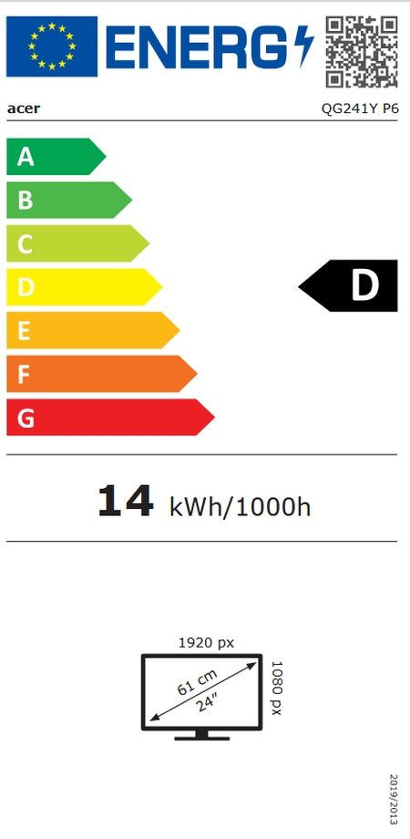 Монитор Acer Nitro QG241YP6bmipx, 60cm 23.8'' FHD (1920x1080) IPS, ZeroFrame, 144Hz, 1ms(VRB), 250nits, 100M:1, HDMI, DP, Audio out, Speakers, FreeSync,Tilt,  BluelightShield, Vesa, Black