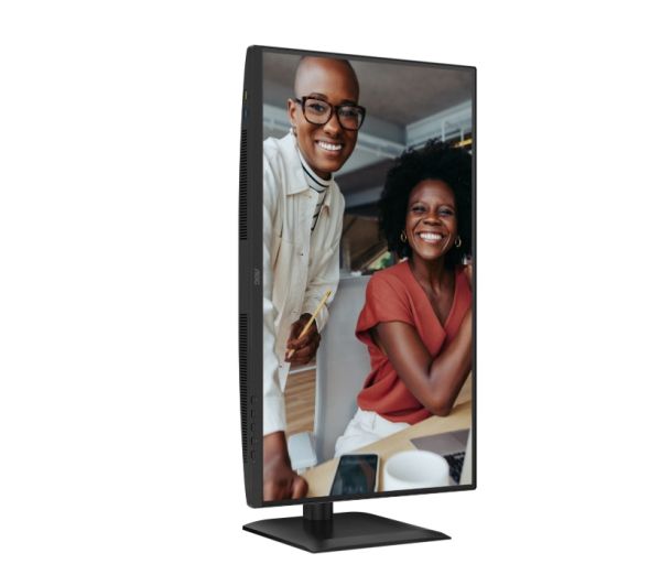 Монитор AOC Q27E4U, 27" IPS WLED, 2560x1440@120Hz, 4ms GtG, 350cd m/2, 1500:1, 20M:1 DCR, Adaptive Sync, FlickerFree, Anti Blue Light, 2Wx2, Tilt, Height Adjust, Pivot, Swivel, HDMI, DP, USB Hub