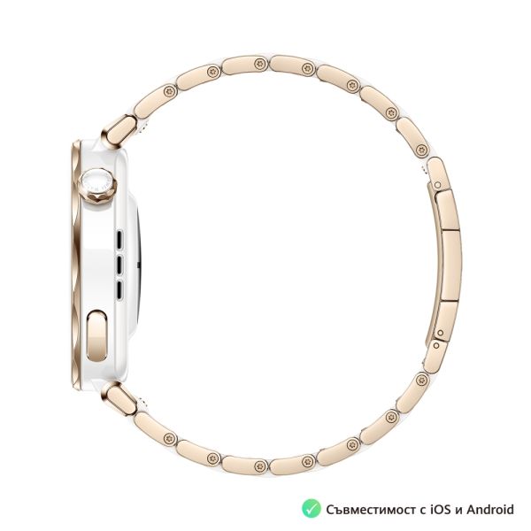 Часовник Huawei Watch GT5 Pro Jana-B29C, 1.32" Amoled 466x466, PPI 352, BT5.2, BLE/BR/EDR, 323mAh, 40-meter free diving, HUAWEI TruSense System, ECG analysis, Battery life up to 7 days, Compatible with iOS and Android devices, Ceramic + Huawei FreeBuds SE