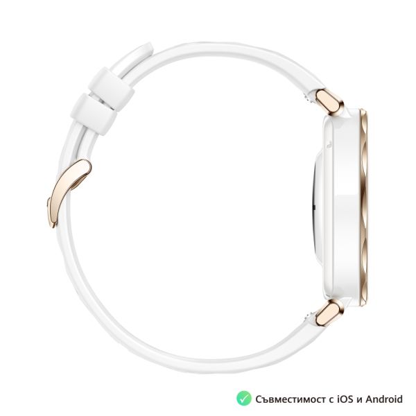 Часовник Huawei Watch GT5 Pro Jana-B29F, 1.32" Amoled 466x466, PPI 352, BT5.2, BLE/BR/EDR, 323mAh, TruSense System, ECG analysis, Battery life up to 7 days, Compatible with iOS and Android devices, White Fluoroelastomer + Huawei FreeBuds SE 3 ULC-CT020 Bl