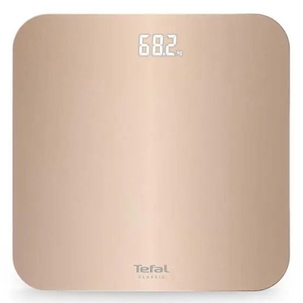 Везна Tefal PP1900V0 Classic 3 Dune Metal, glass platform (31x31cm, 5mm), 180Kg / 100g, display (75x25), back light display, 3 x AAA battery included