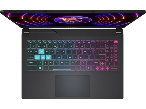 Лаптоп MSI Cyborg 15 A13UCK, i5-13420H (8C/12T, up to 4.60GHz, 12 MB), GeForce RTX 3050 4GB GDDR6, 15.6" FHD (1920x1080), 144Hz, IPS-Level, 16GB DDR5 5200MHz, 512GB PCIe Gen4x4 SSD, WiFi 6E, BT 5.3, 4 Zone RGB Kbd, NO OS, 53.5Whrs, 1.98 kg