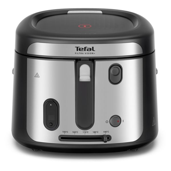 Фритюрник Tefal FF2588E0 Filtra Vision+, black, 1.2Kg / 2.1L, 1900W, timer, fix bowl, washable (lid, basket), adj. thermostat, on/off