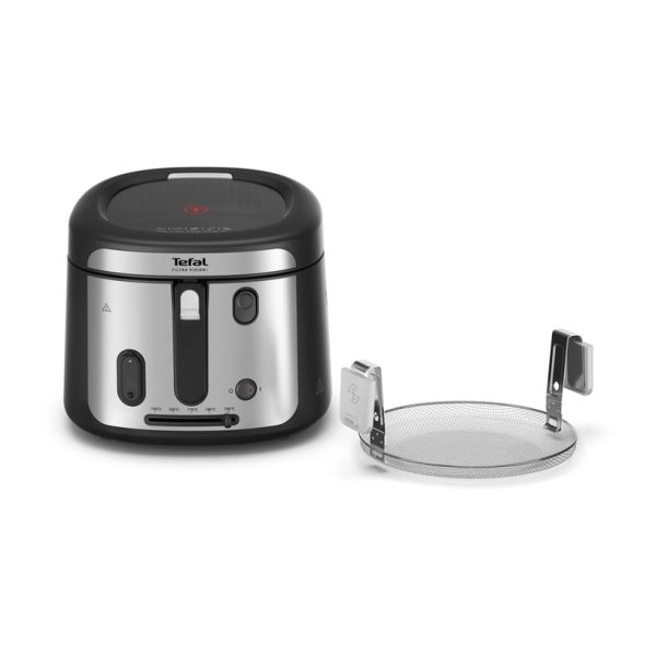Фритюрник Tefal FF2588E0 Filtra Vision+, black, 1.2Kg / 2.1L, 1900W, timer, fix bowl, washable (lid, basket), adj. thermostat, on/off