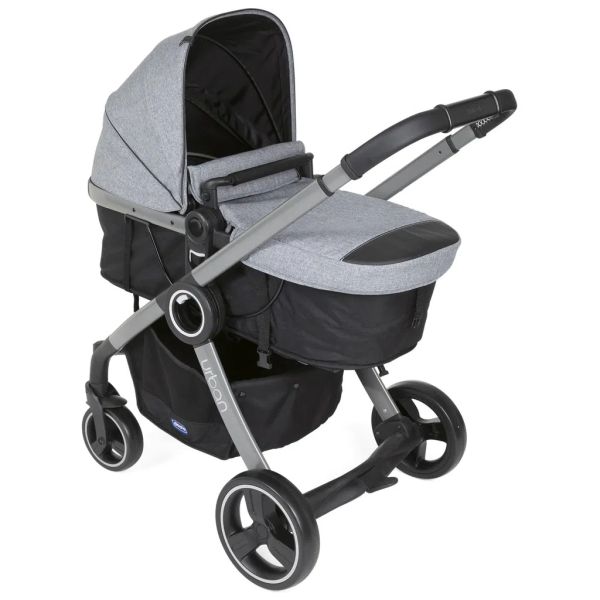 Бебешка количка Chicco Urban Pro 2 в 1 – Сива + подарък дъждобран
