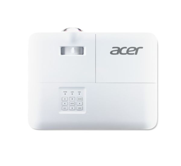 Мултимедиен проектор Acer Projector S1387n, DLP, Short Throw 0.5, WXGA (1280x800), 4000 ANSI Lum, 20 000:1, 1x Zoom, 2x HDMI (1.4b), Component Video (D-sub), PC Audio 3.5mm, RCA, DC Out (5V/1A, USB-A), RG-45, RS232, Speaker 16W, 3.1 kg, 3Y, White