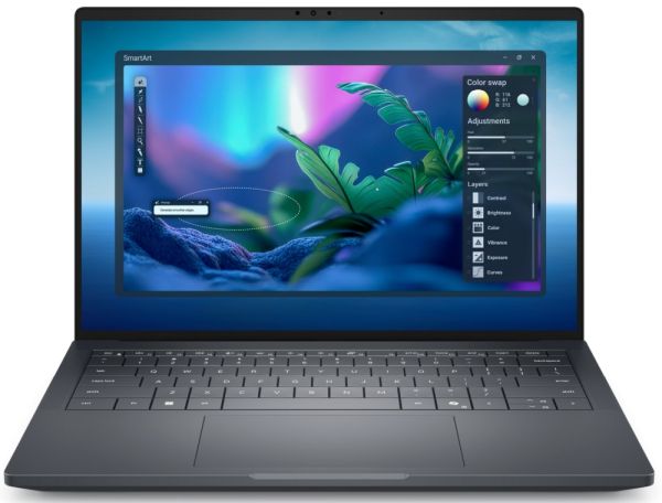 Лаптоп Dell Pro Max 14 Premium MA14250, Intel Ultra 7 265H, vPro (13 TOPS NPU, 16cores, up to 5.30 GHz), 14", FHD+ 1920 x 1200, 400 Nit, AG, 32GB LPDDR5x 8400 MT/s, 1TB TLC, NVIDIA RTX PRO 1000 Blackwell 8GB GDDR7, 8MP HDR + IR UPD Cam, Wi-Fi 7, FPR, Back