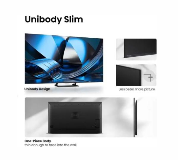 Телевизор Hisense 50" U7SE, 4K Ultra HD 3840x2160, ULED, FALD, Quantum Dot, 144Hz, IPS, HDR 10+, HLG, Dolby Vision IQ, Dolby Atmos, Smart TV, WiFi 5GHz, WiFi Direct, BT, Anyview Cast, 4xHDMI, 2xUSB, LAN, CI+, DVB-T2/C/S2, Black