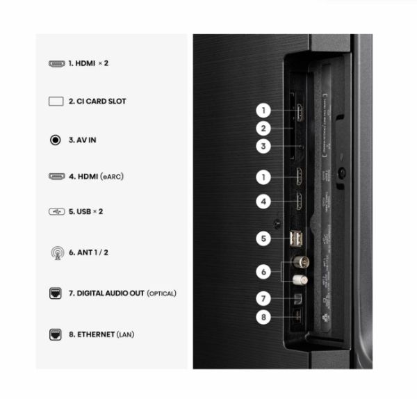 Телевизор Hisense 55" E7S, 4K Ultra HD 3840x2160, QLED, Quantum Dot, HDR 10+, HLG, Dolby Vision, DTS Virtual X, Smart TV, WiFi, Light Sensor, BT, Anyview Cast, 3xHDMI, 2xUSB, LAN, CI+, DVB-T2/C/S2, Black
