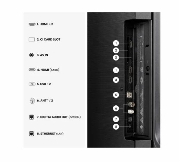 Телевизор Hisense 55" A6S, 4K Ultra HD 3840x2160, DLED, DFA, Precision Colour, HDR 10+, HLG, Dolby Vision,Light sensor, Smart TV, WiFi, BT, AnyView Cast, Gaming Mode, 1xHDMI2 eArc, 3xHDMI, 2xUSB, LAN, CI+, DVB-T2/C/S2, Black