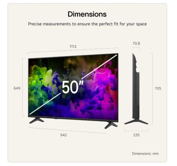 Телевизор LG 50QNED7EB3C, 50" 4K QNED MiniLED Smart TV, 3840x2160, DVB-T2/C/S2, Alpha 7 AI Processor, HDR10 / HLG, webOS 26 ThinQ, VRR / ALLM / HGiG, 4K Super Upscaling, WiFi 5, Bluetooth 5.3, AirPlay 2, LAN, CI, HDMI, AI Sound Pro, Google Cast, 2 pole St