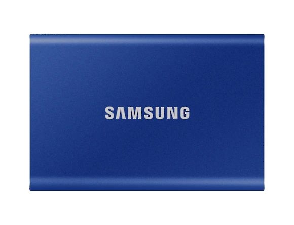 Твърд диск Samsung Portable SSD T7 1TB, USB 3.2, Read 1050 MB/s Write 1000 MB/s, Indigo Blue