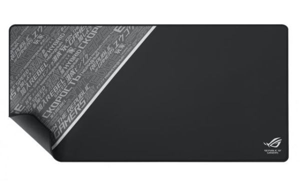 Подложка за мишка Asus ROG Sheath BLK LTD with extra-large, gaming-optimized cloth surface, anti-fraying stitched frame, and non-slip rubber base,Black