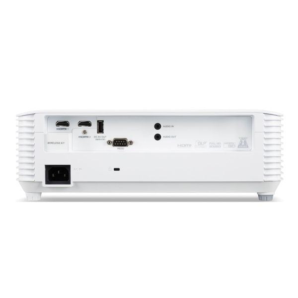 Мултимедиен проектор Acer Projector H6546Ki, DLP, FHD (1920x1080), 5200 ANSI Lumens, 17 000:1, 1.1x, 3D ready, 24/7 operation, HDMI 2x1.4, DC Out (5V/1.5A, USB-A), RS232, Audio in/out, WiFi (kit incl.), Speaker 3W, Bag, 2.95Kg, 2Y, White + Acer T82-W01MW 