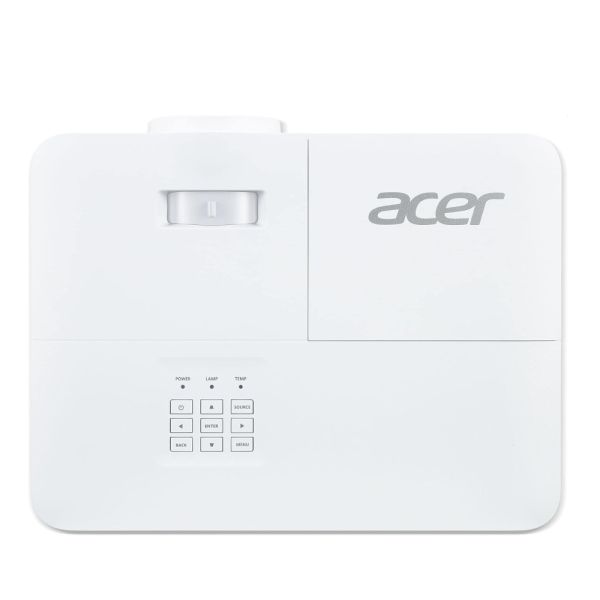 Мултимедиен проектор Acer Projector H6546Ki, DLP, FHD (1920x1080), 5200 ANSI Lumens, 17 000:1, 1.1x, 3D ready, 24/7 operation, HDMI 2x1.4, DC Out (5V/1.5A, USB-A), RS232, Audio in/out, WiFi (kit incl.), Speaker 3W, Bag, 2.95Kg, 2Y, White + Acer T82-W01MW 