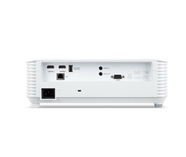 Мултимедиен проектор Acer Projector P5550, DLP, Full HD (1920x1080), 5200 ANSI Lumens, 18,000:1 Dynamic Black, 1.3X Zoom, LAN RJ45, 2x HDMI (1.4b), DC Out (5V/1.5A, USB-A), RS232, Speaker 10W, Bluelight Shield, 2.75 kg, Bag, 3Y, White