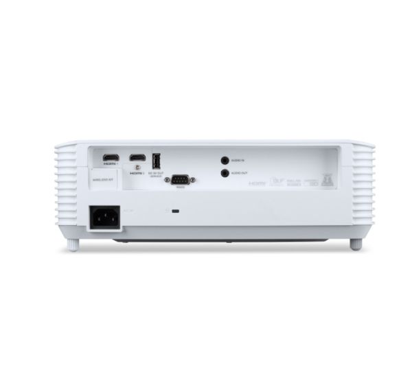 Мултимедиен проектор Acer Projector P1558i, DLP, Full HD (1920x1080), 5200 ANSI Lumens, 14,000:1 Dynamic Black, 1.3X Zoom, Wireless dongle included, 2x HDMI (1.4b), DC Out (5V/1.5A, USB-A), RS232, Speaker 10W, Bluelight Shield, 2.8 kg, Bag, 3Y, White