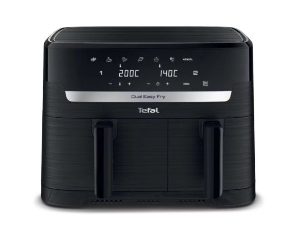 Уред за здравословно готвене Tefal EY901N10 Dual Easy Fry Essential Blk