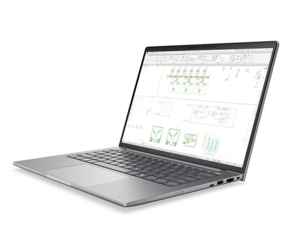 Лаптоп HP ZBook 8 G2i AI 14" Meteor Silver, Ultra 7 356H(up to 4.7Ghz/18MB/16C), 14" AG WUXGA 400nits, 24GB 5600Mhz 1DIMM, 1TB PCIe SSD, WiFi7+BT6, FPR, Smart Card Reader, Nvidia RTX PRO 500 4GB, Backlit Kbd, 8C Batt, Win 11 Pro, 3Y OnSite