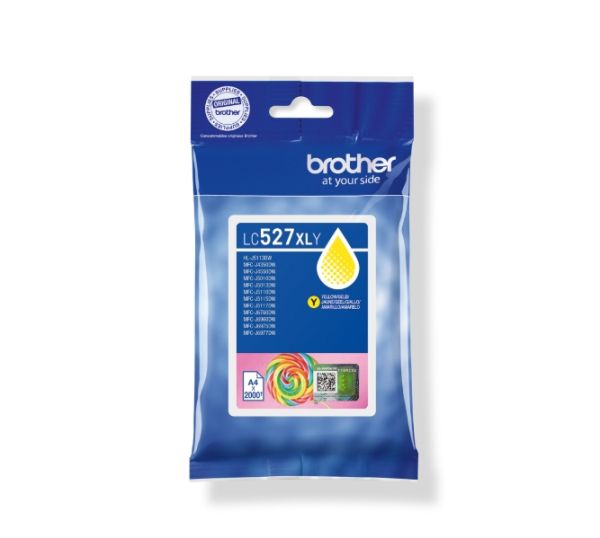 Консуматив Brother LC527XLY  Yellow Ink Cartridge for MFCJ5010DW/MFCJ5110DW - 2000 page yield