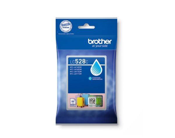 Консуматив Brother LC528C Cyan Ink Cartridge for MFCJ5010DW/MFCJ5110DW - 5000 page yield