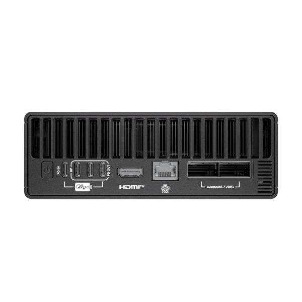 Настолен компютър MSI EdgeXpert AI Supercomputer, Nvidia GB10, Nvidia Blackwell GPU&Arm 20 core CPU, 1 petaFLOP Al Performance (FP4, Sparse), 128 GB LPDDR5x unified system memory, SSD: 4TB PCIE Gen.5, NVIDIA DGX OS, Ethernet 10GbE, ConnectX-7 NIC 200 Gbps