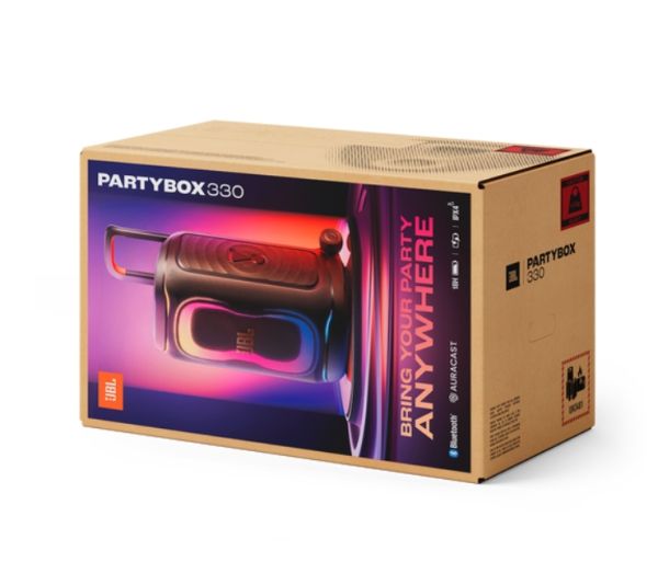 Аудио система JBL PARTYBOX 330 - Portable party speaker with JBL legendary sound , AI Sound Boost and futuristic lighting