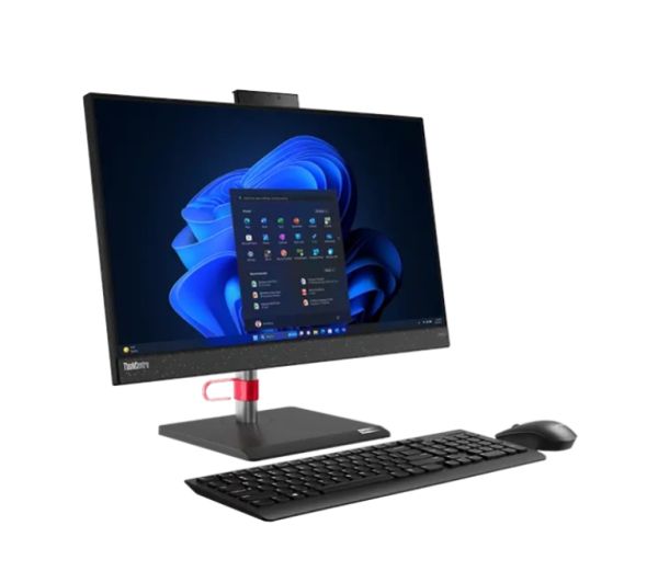 Настолен компютър - всичко в едно Lenovo ThinkCentre neo 50a 27 G6 AIO Intel Core Ultra 7 256V, 8C (up to 4.8GHz, 12MB), 16GB LPDDR5X-8533, 512GB SSD, 27" FHD (1920x1080) IPS AG, Integrated Intel Arc Graphics, 5MP, WLAN, BT, KB, Mouse, Luna Grey, Monitor 