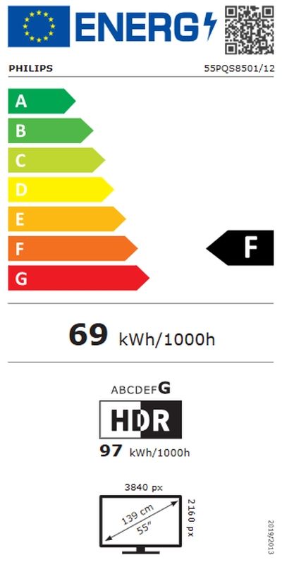 Телевизор Philips 55PQS8501/12, 55'' 4K UHD QLED (3840x2160), DVB-T/T2/T2-HD/C/S/S2, 60Hz, 3 sided Ambilight, Pixel Precise UHD, HDR10, HLG, Titan OS , 3*HDMI, 2*USB, WiFi 802.11ac, EasyLink 3.0, 12W RMS, Black