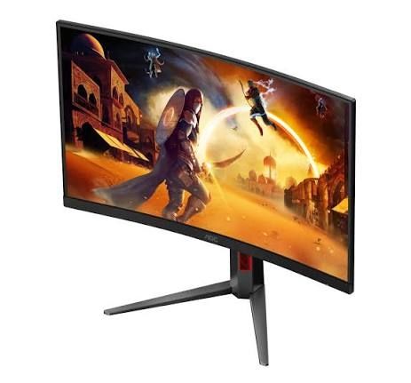 Монитор AOC CQ27G4Z2, 27" Curved 1500R, Fast VA, WLED, 2560x1440@260Hz (OC, Native 240Hz), 1ms GtG, 0.5ms MPRT, 400cd m/2, 3000:1, 80M:1 DCR, Adaptive Sync, FlickerFree, Anti-Blue Light, Tilt, Height Adjust, Swivel, 2xHDMI, DP