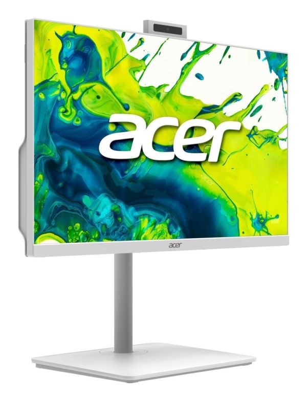 Настолен компютър - всичко в едно Acer Aspire C27-A, 27'' FHD IPS AiO 120Hz, Intel Core i5-13420H (up to 4.60GHz, 12MB), 16GB DDR4 (1 slot free), 512GB SSD, no DVD, Intel UHD, HDMI, RG-45, WiFi 6, BT 5.0, Glan, Ergo stand w Height Adj., 5MPCam+mic, KBD& M