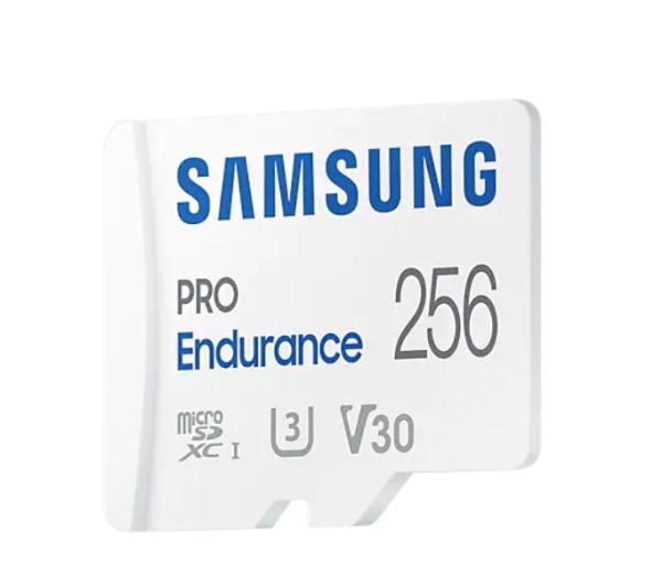Памет Samsung 256 GB micro SD PRO Endurance, Adapter, Class10, Waterproof, Magnet-proof, Temperature-proof, X-ray-proof, Read 100 MB/s - Write 40 MB/s