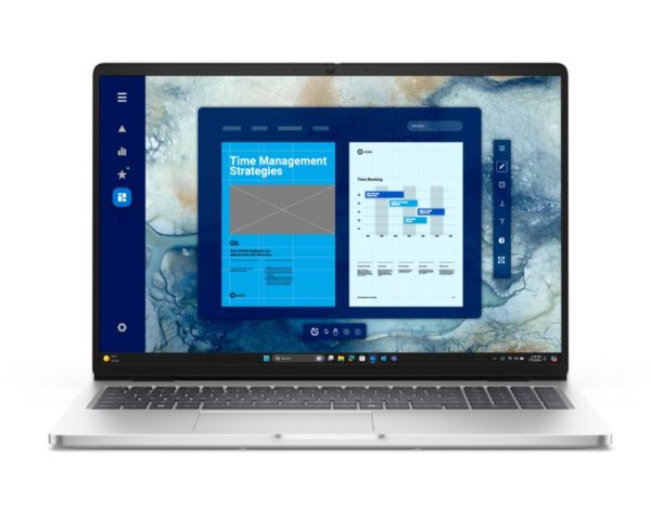 Лаптоп Dell Pro 16 PC16250, Intel Ultra 7 255U (12 TOPS NPU, 12 cores, up to 5.2 GHz), 16" FHD+(1920x1200) IPS, 300nits AG, 16 GB: 1 x 16 GB, DDR5, 5200 MT/s, 1 TB SSD, Intel graphics, FHD HDR IR Cam and Mic, Wi-Fi 6E, FPR, Backlit Kb, Win 11 Pro, Platinu